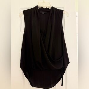 All Saints Women's Elegant Black Sleeveless Blouse